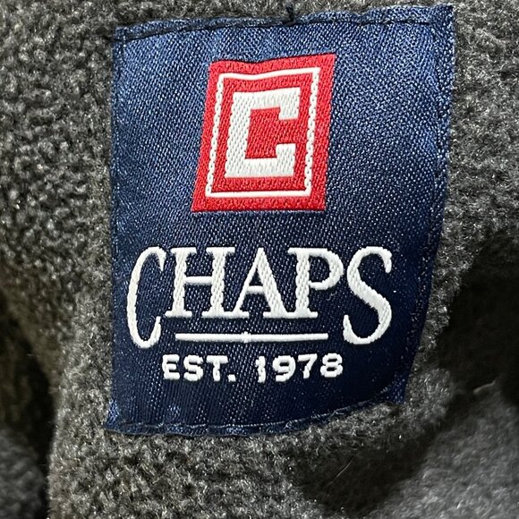 Chaps Men's Vest VTG Black Fleece Lined Size S Small Full Zip - Picture 5 of 6